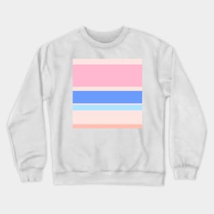 A scarce hybrid of Fresh Air, Soft Blue, Little Girl Pink, Misty Rose and Melon stripes. Crewneck Sweatshirt